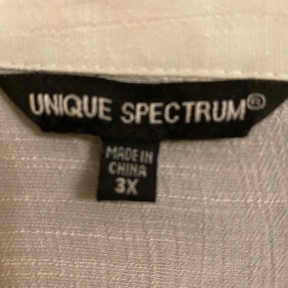 NWOT White Lace Sleeves Button Up Plus Size Blouse - Picture 4 of 7